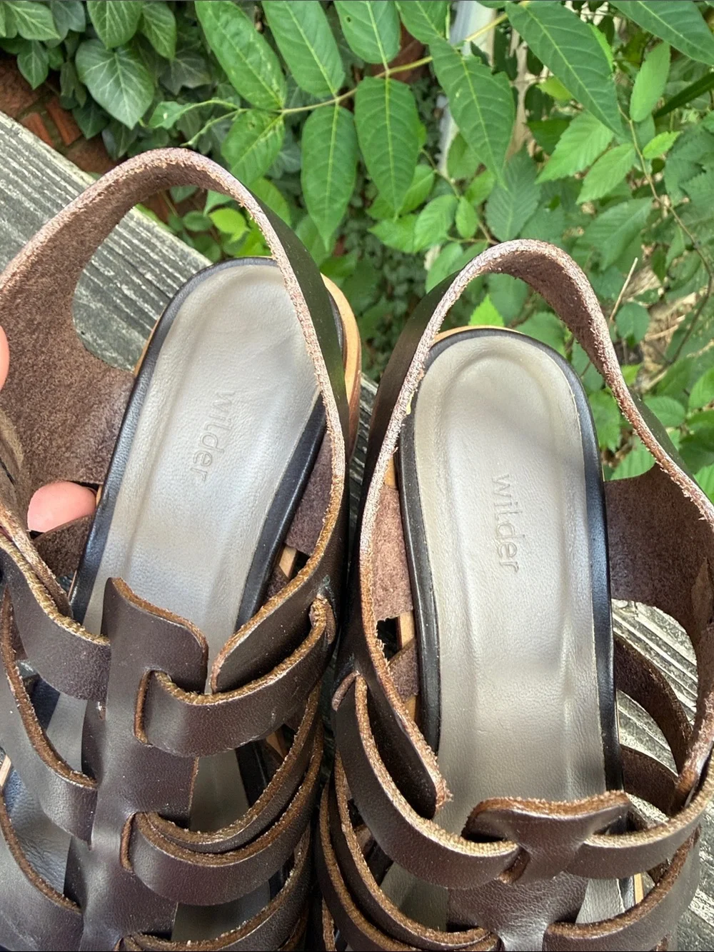 Wilder Clover Fisherman Sandals Women’s 6 Vachetta Leather